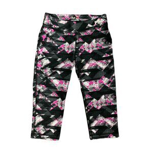 Fila Sport Running Capri Leggings Women's Size XS Abstract Stretch Pull On Pants